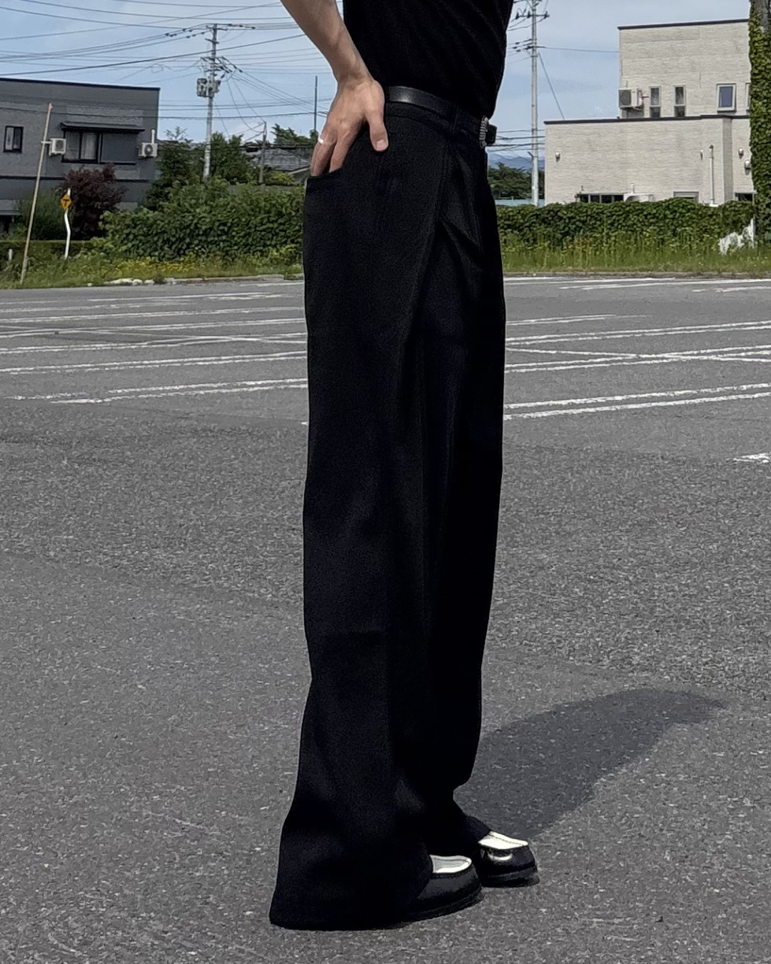 【即納】タックワイドスラックス IK0073