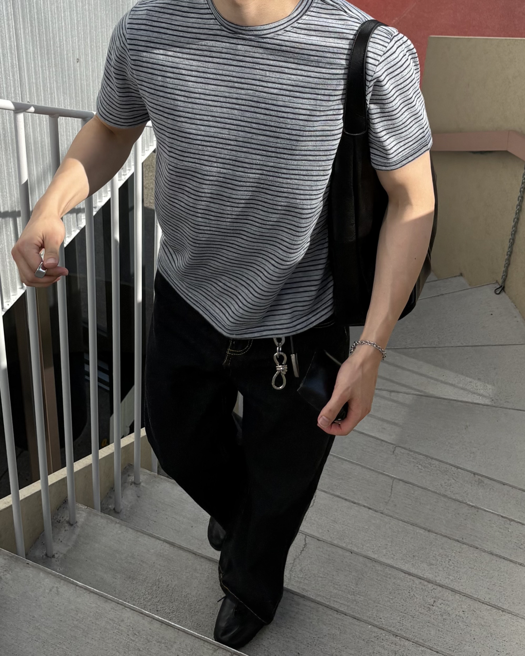 クルーネックボーダーTシャツ IK0187