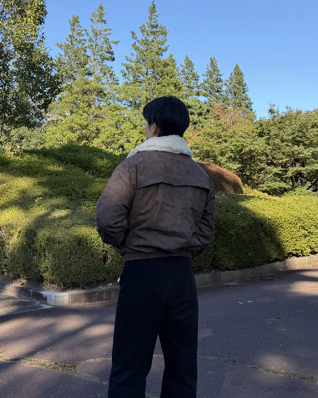 レザーライクブラウンジャケット IK0488