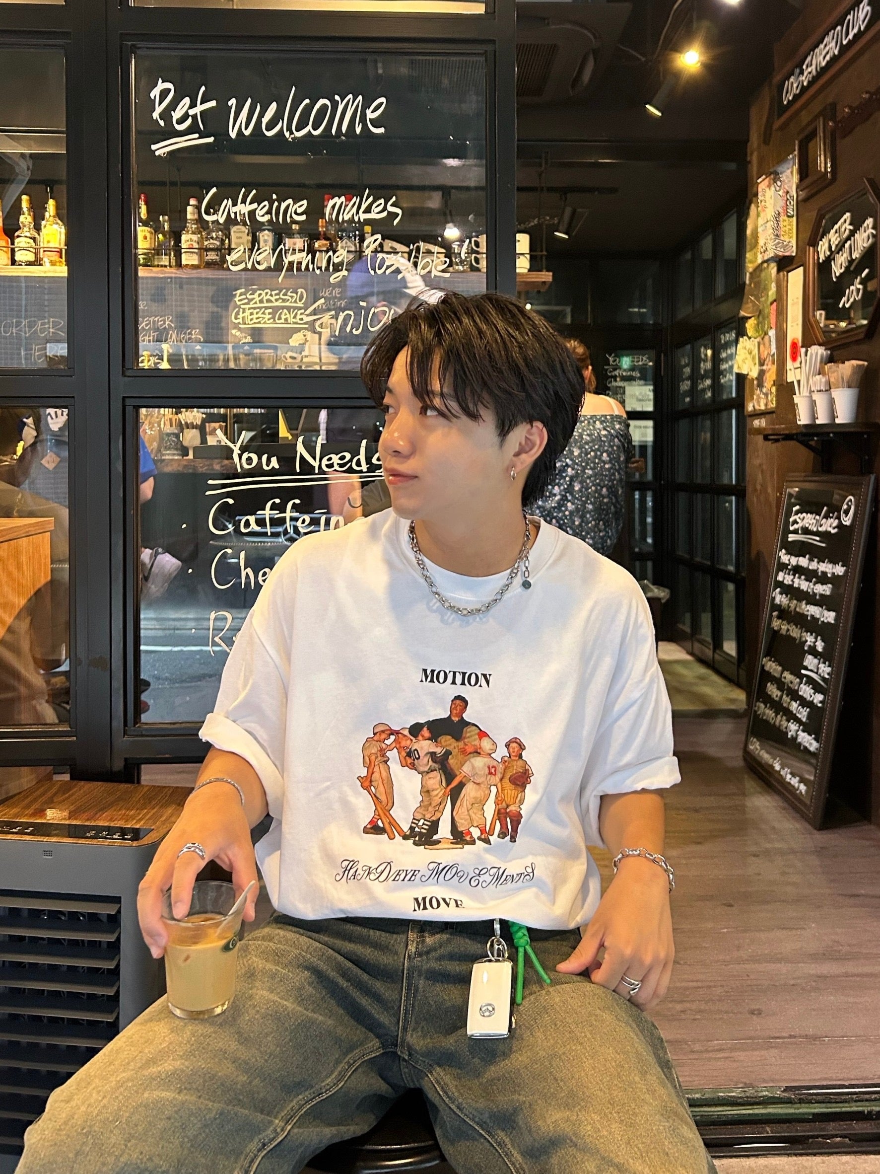 ラウンドネックルーズTシャツ RG0019