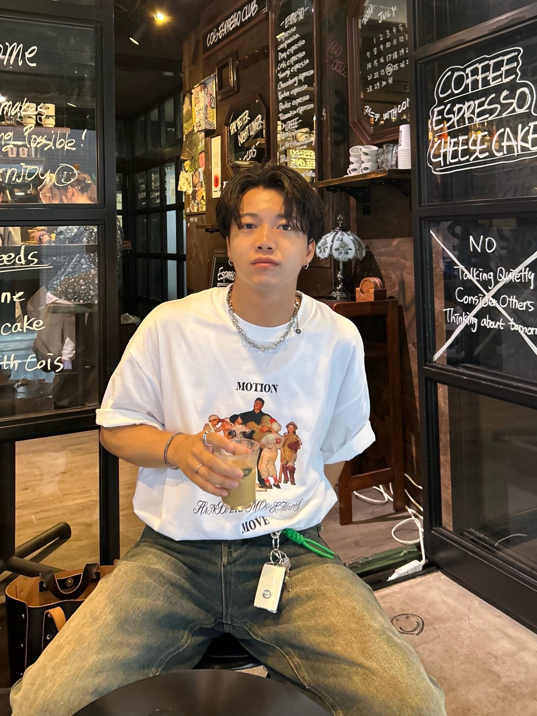 ラウンドネックルーズTシャツ RG0019