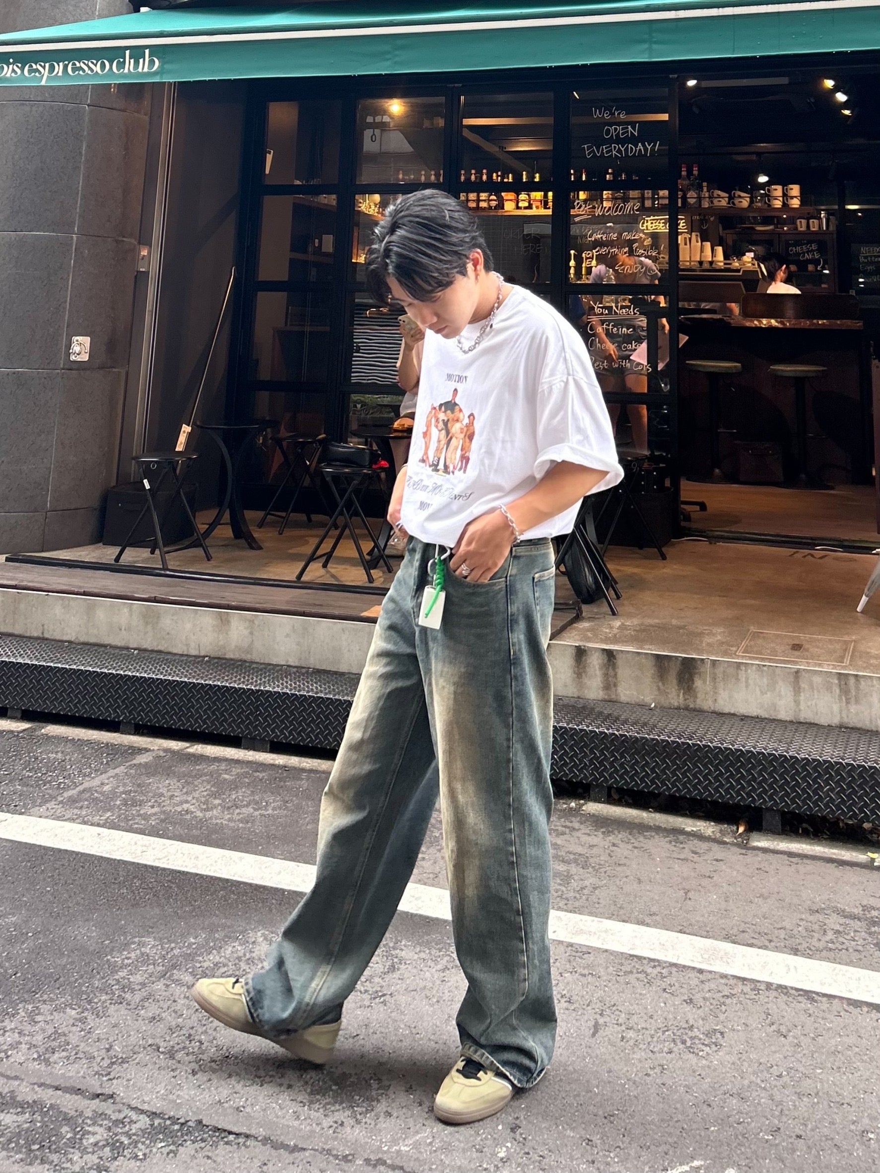 ラウンドネックルーズTシャツ RG0019