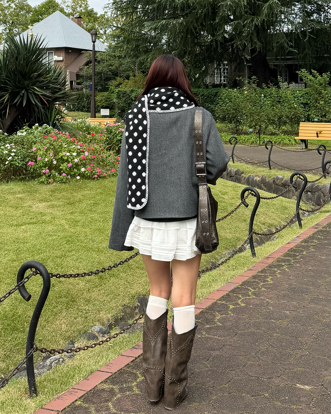 ドット柄マフラー BB0334