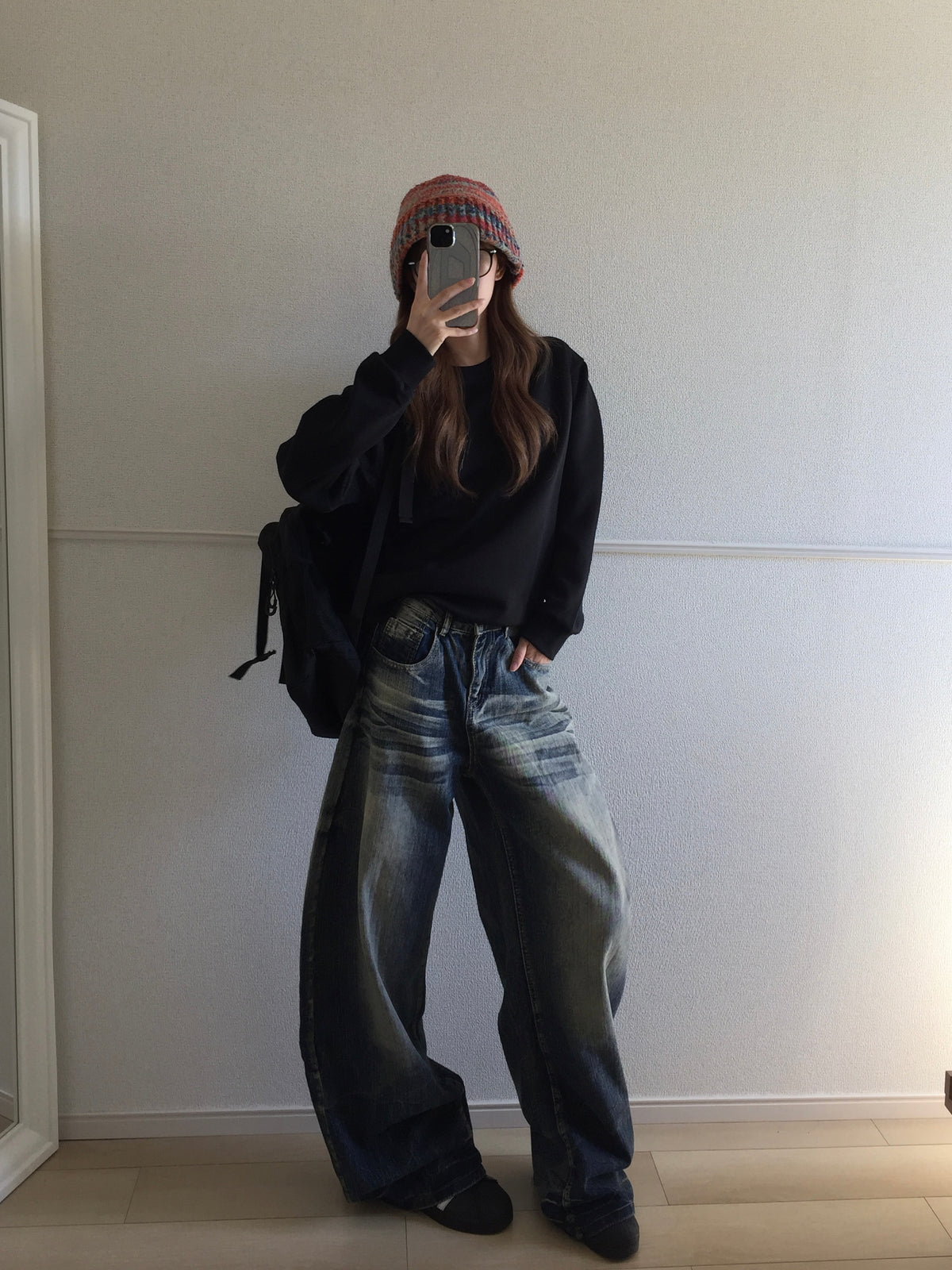 レトロウォッシュ加工デニムパンツ SO0021