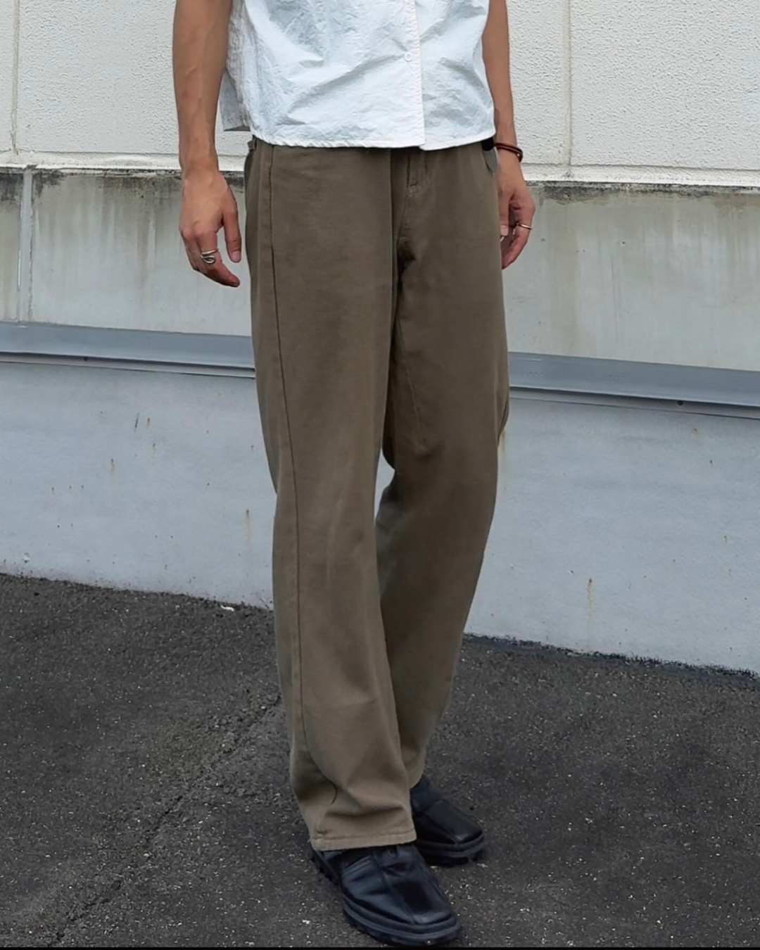 ブラウンストレートデニムパンツ NA0006