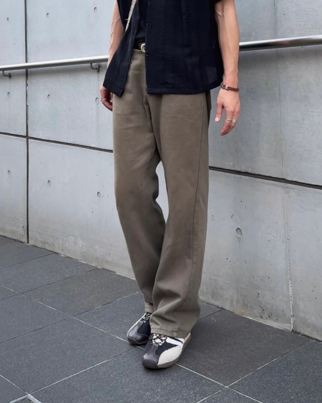 ブラウンストレートデニムパンツ NA0006