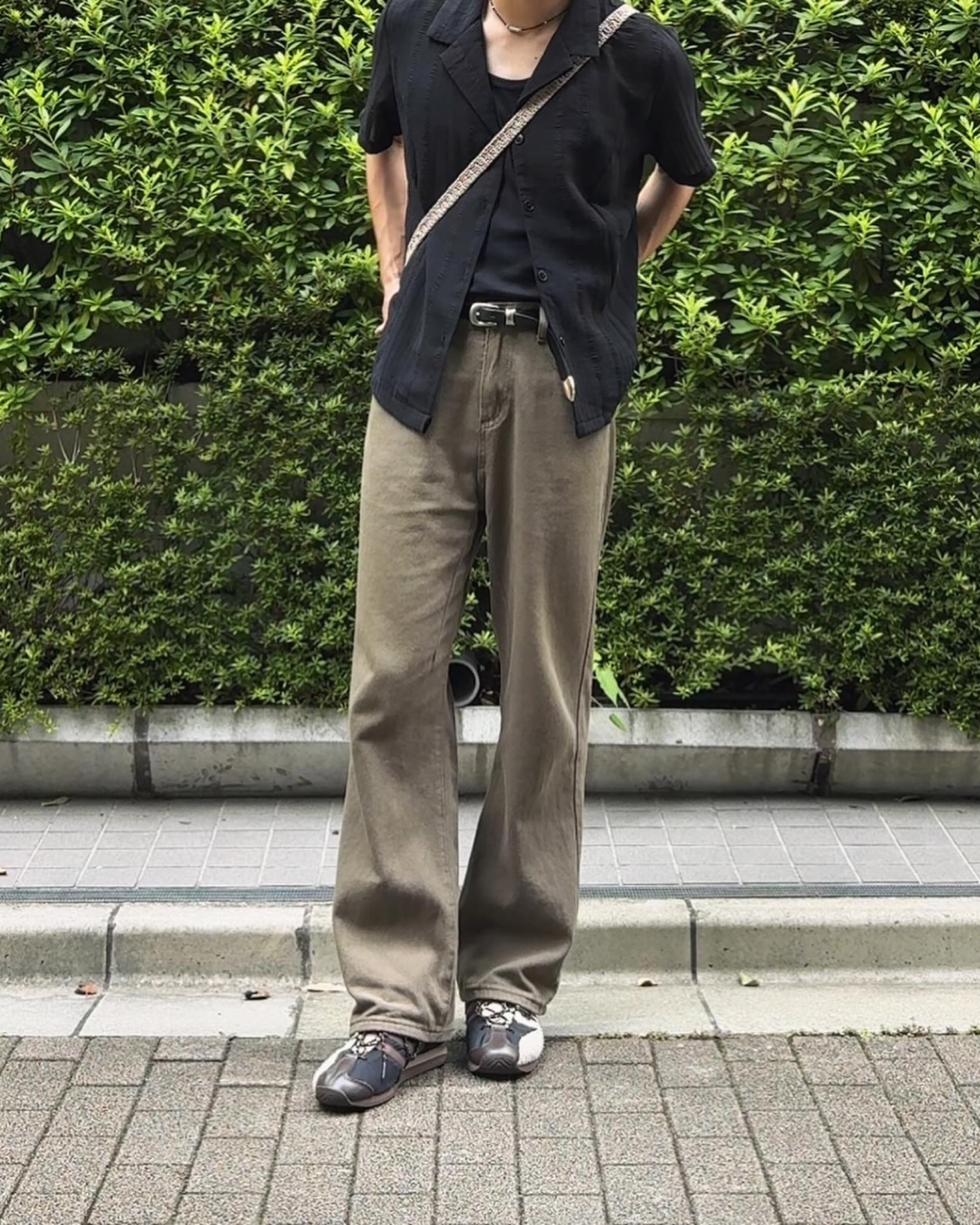 ブラウンストレートデニムパンツ NA0006