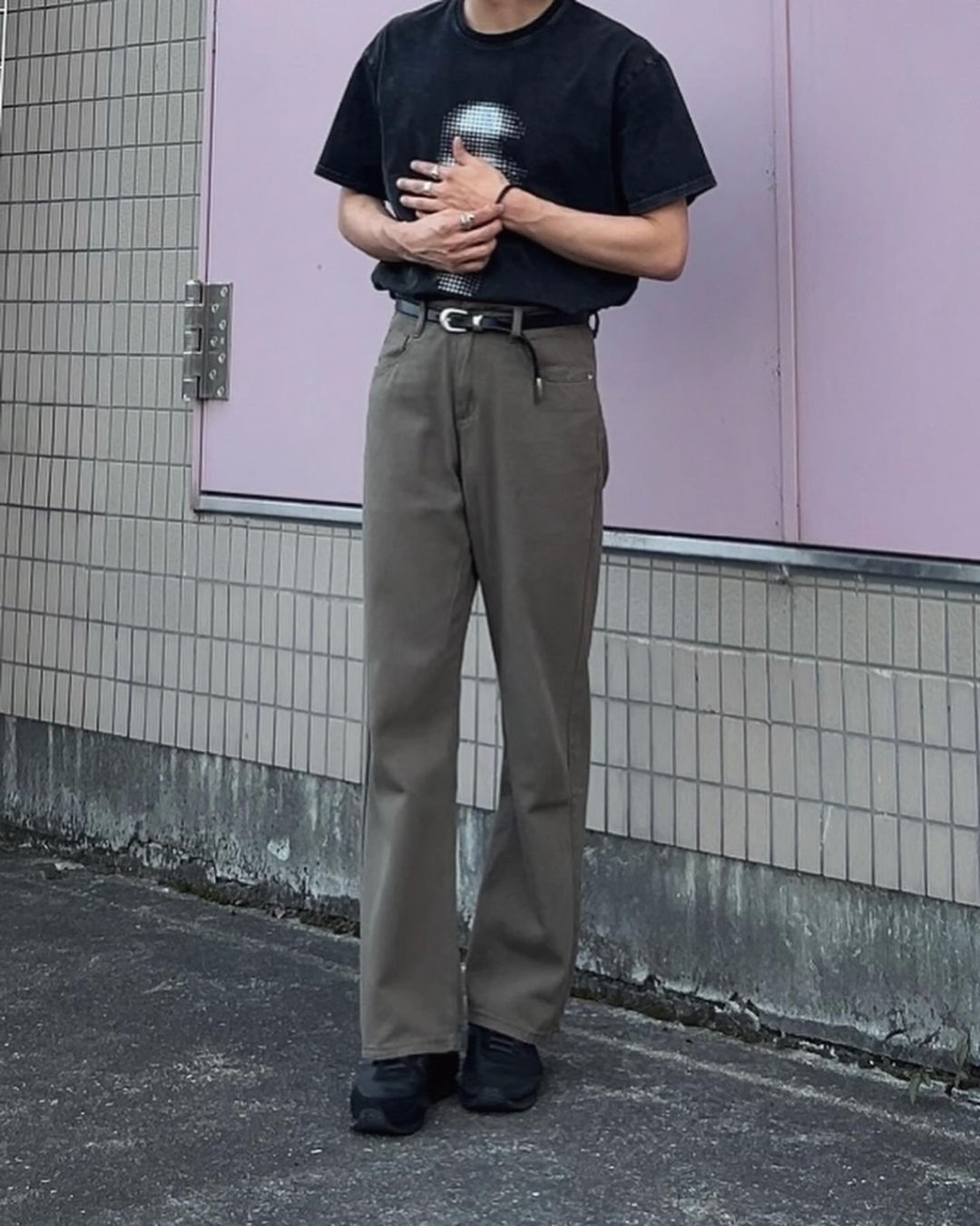 ブラウンストレートデニムパンツ NA0006