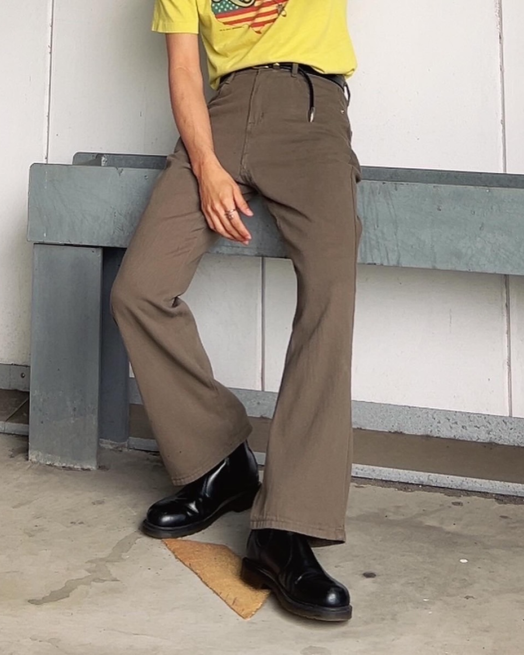 ブラウンストレートデニムパンツ NA0006