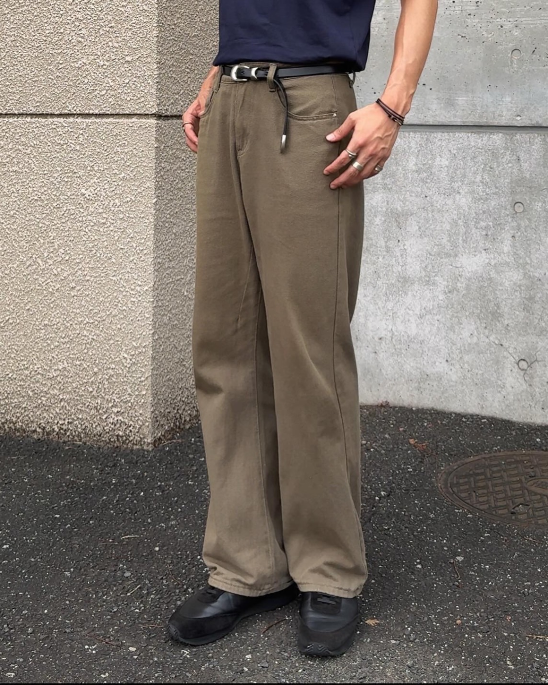 ブラウンストレートデニムパンツ NA0006