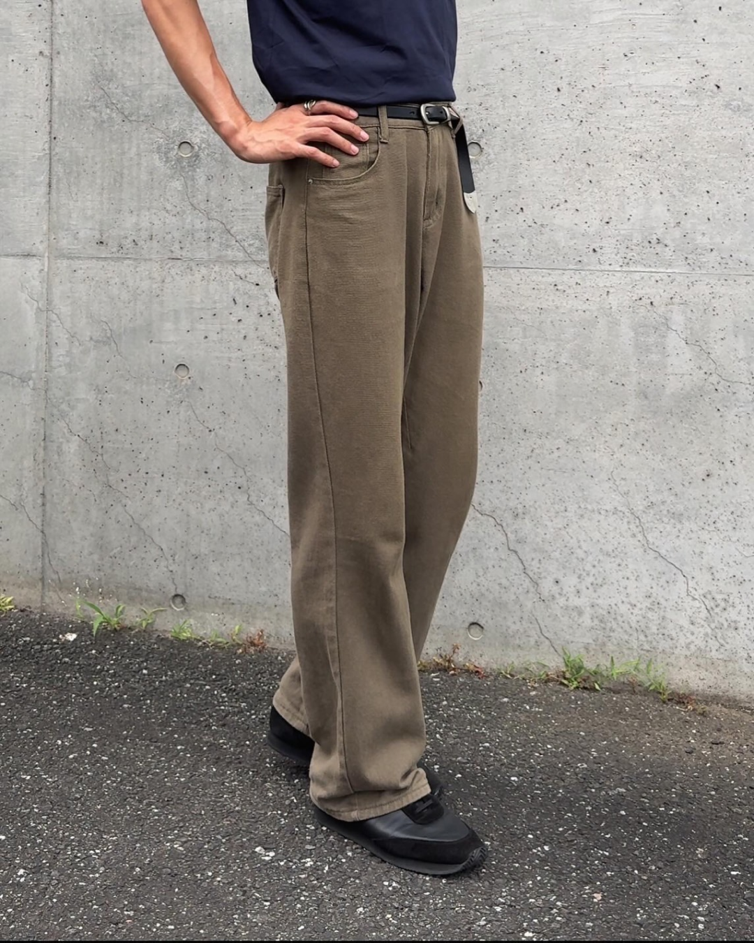 ブラウンストレートデニムパンツ NA0006