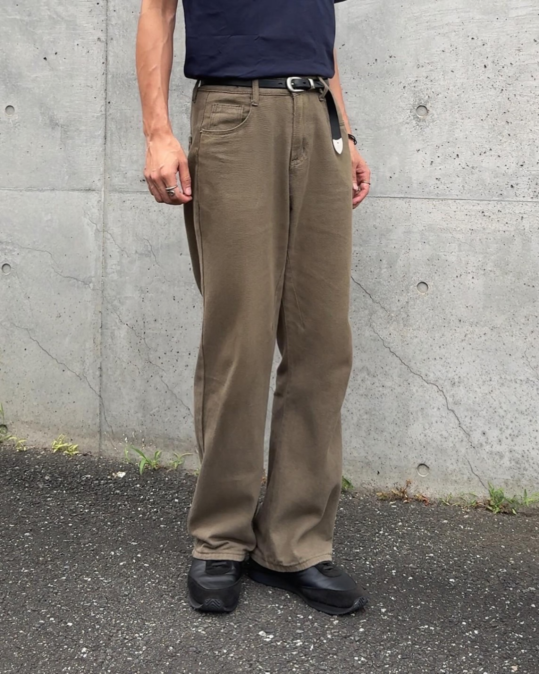 ブラウンストレートデニムパンツ NA0006