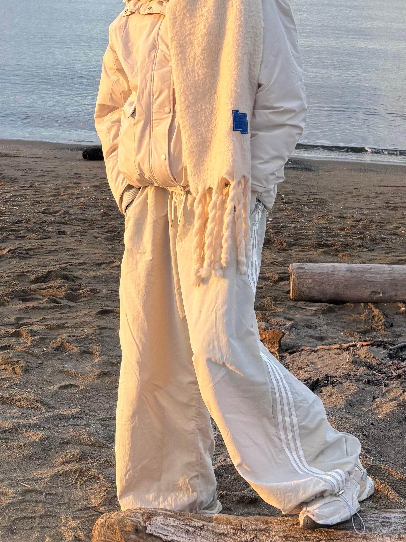 ストレートワイドレッグラインパンツ CM0107