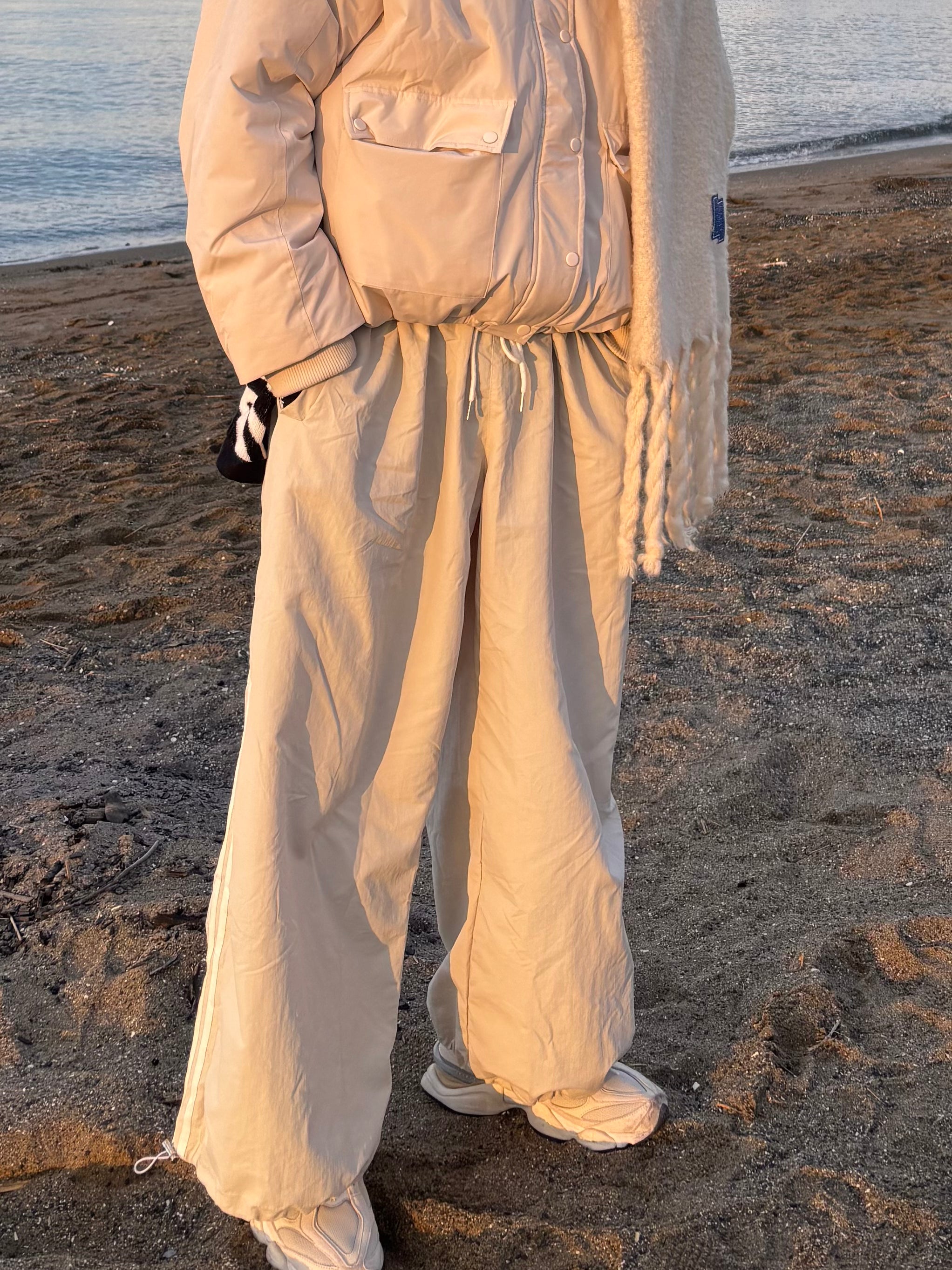 ストレートワイドレッグラインパンツ CM0107