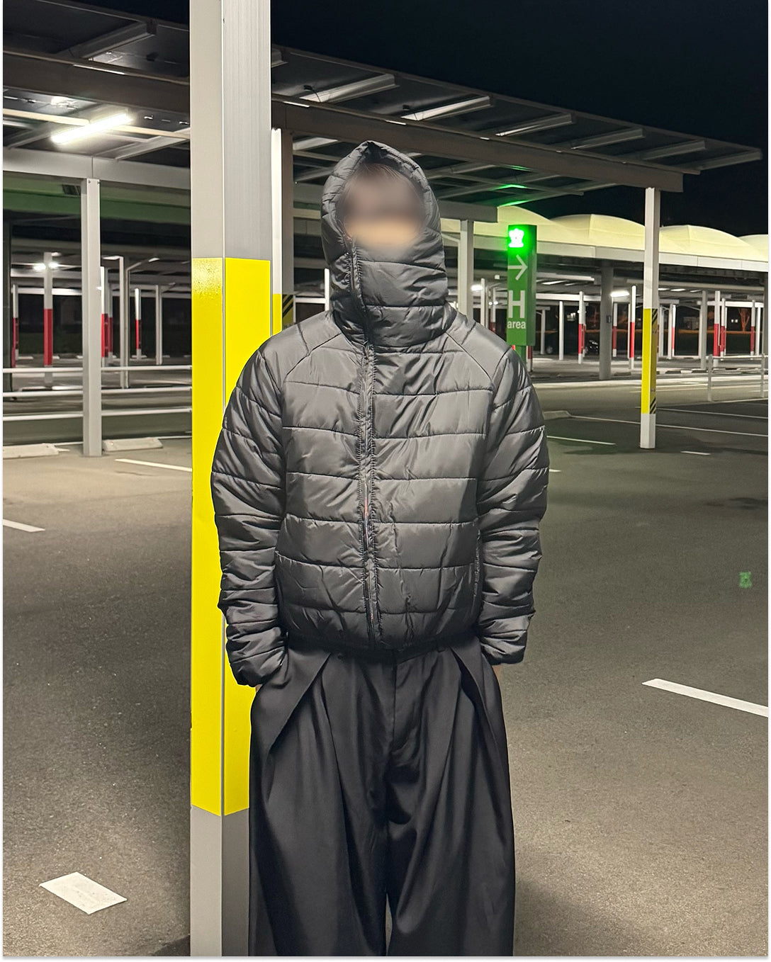 クロップドアシンメトリーパファージャケット NS0236