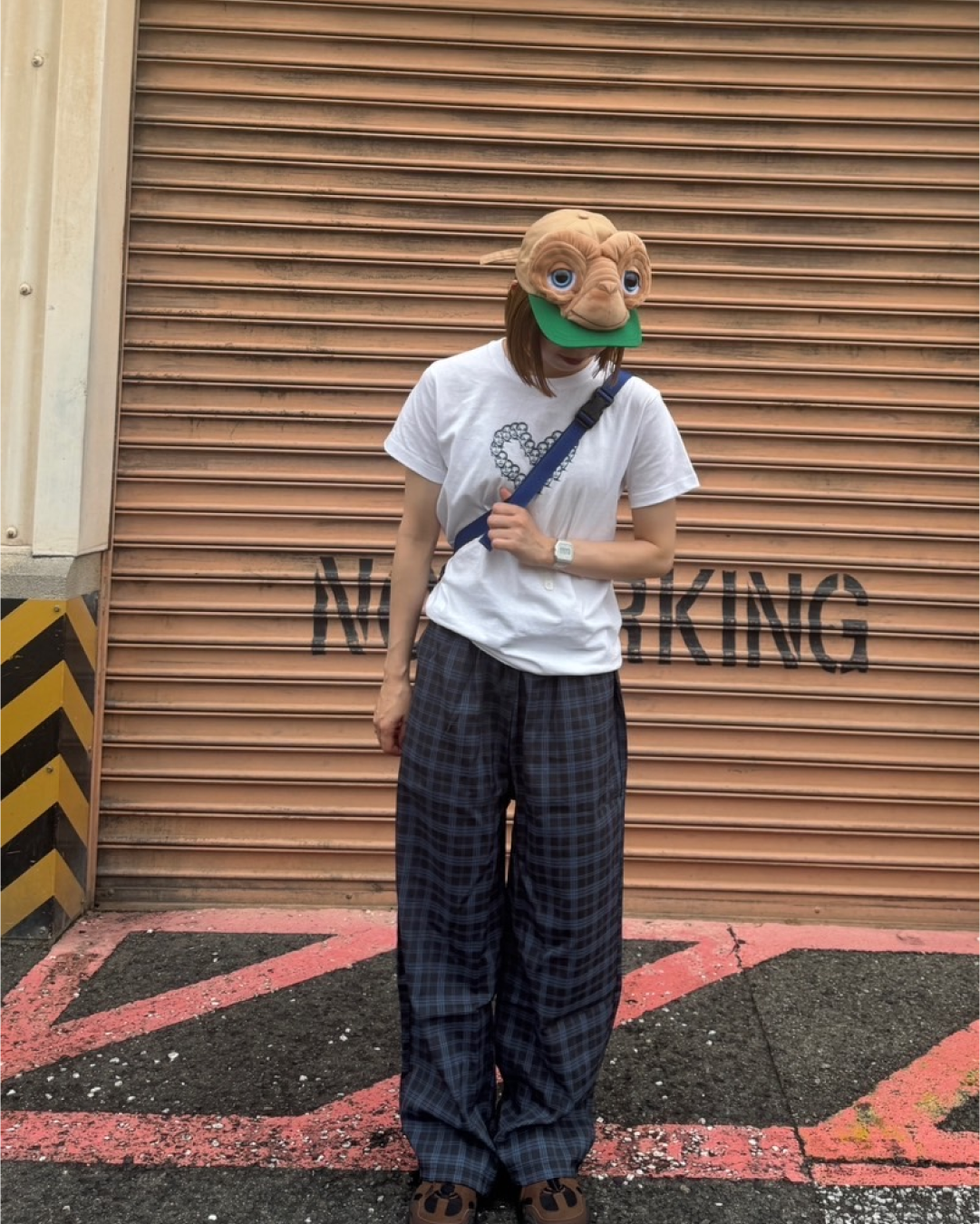 チェックウエストゴムパンツ C0032