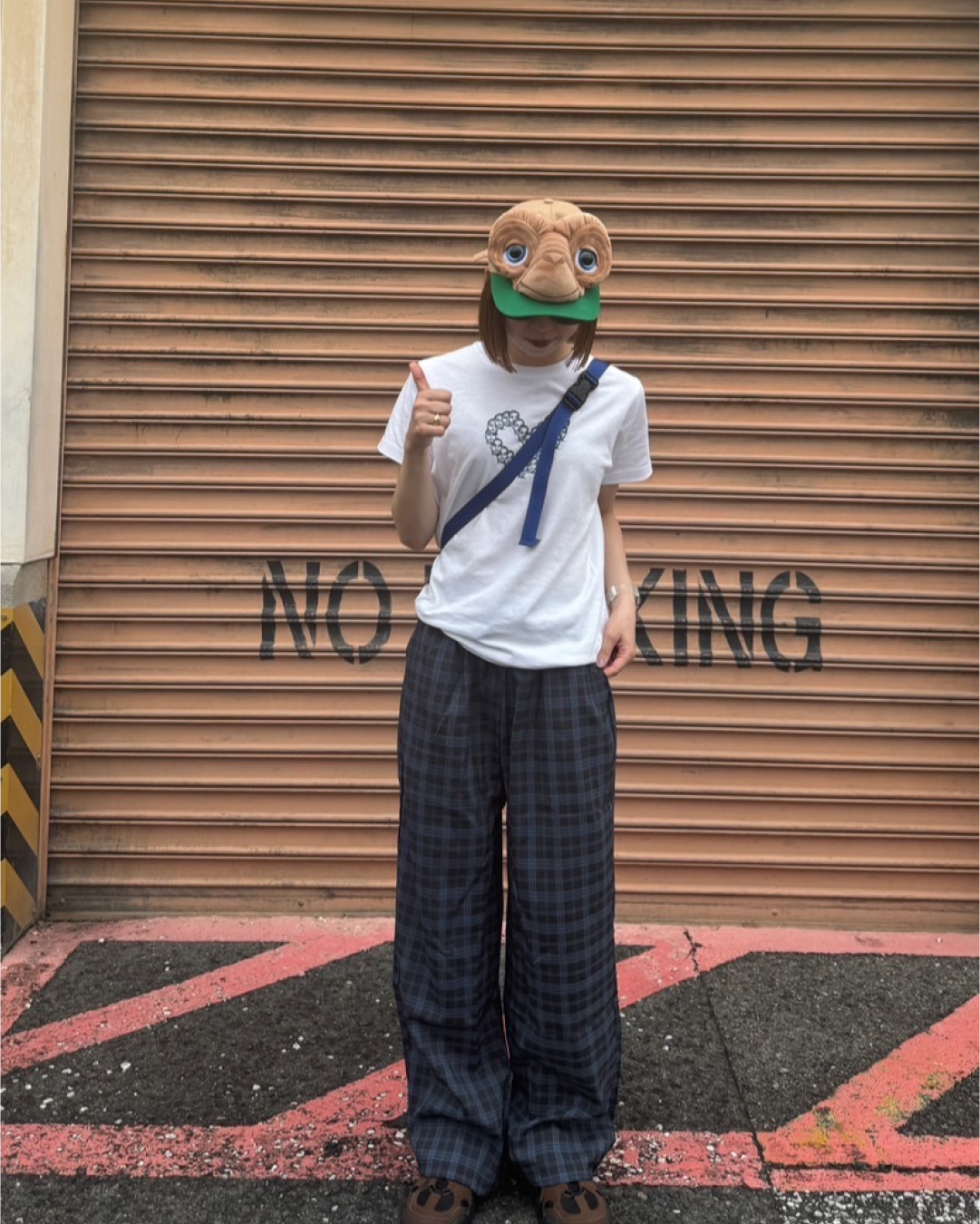 チェックウエストゴムパンツ C0032