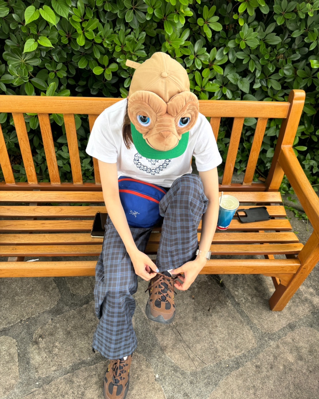 チェックウエストゴムパンツ C0032