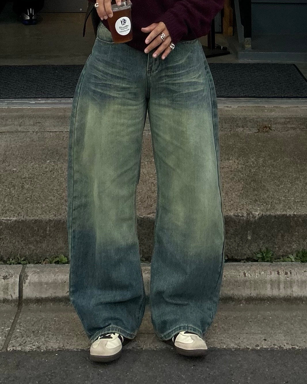 【即納】ワイドレッグデニムパンツ RG5003
