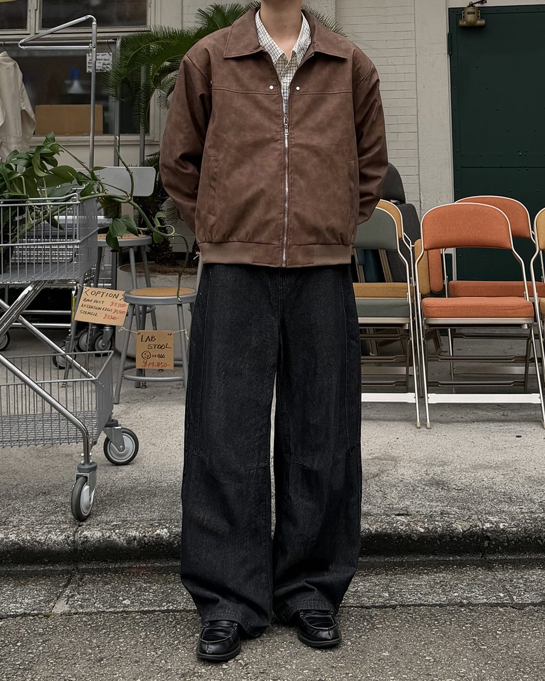ワイドカーブデニムパンツ RR0251