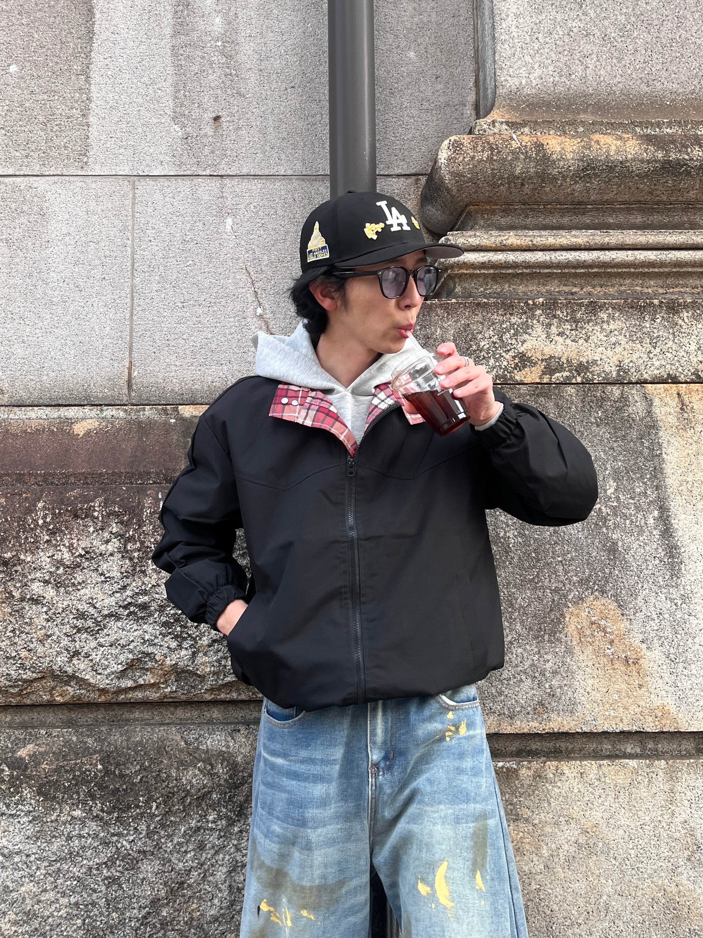 チェックライニングジャケット TK0016