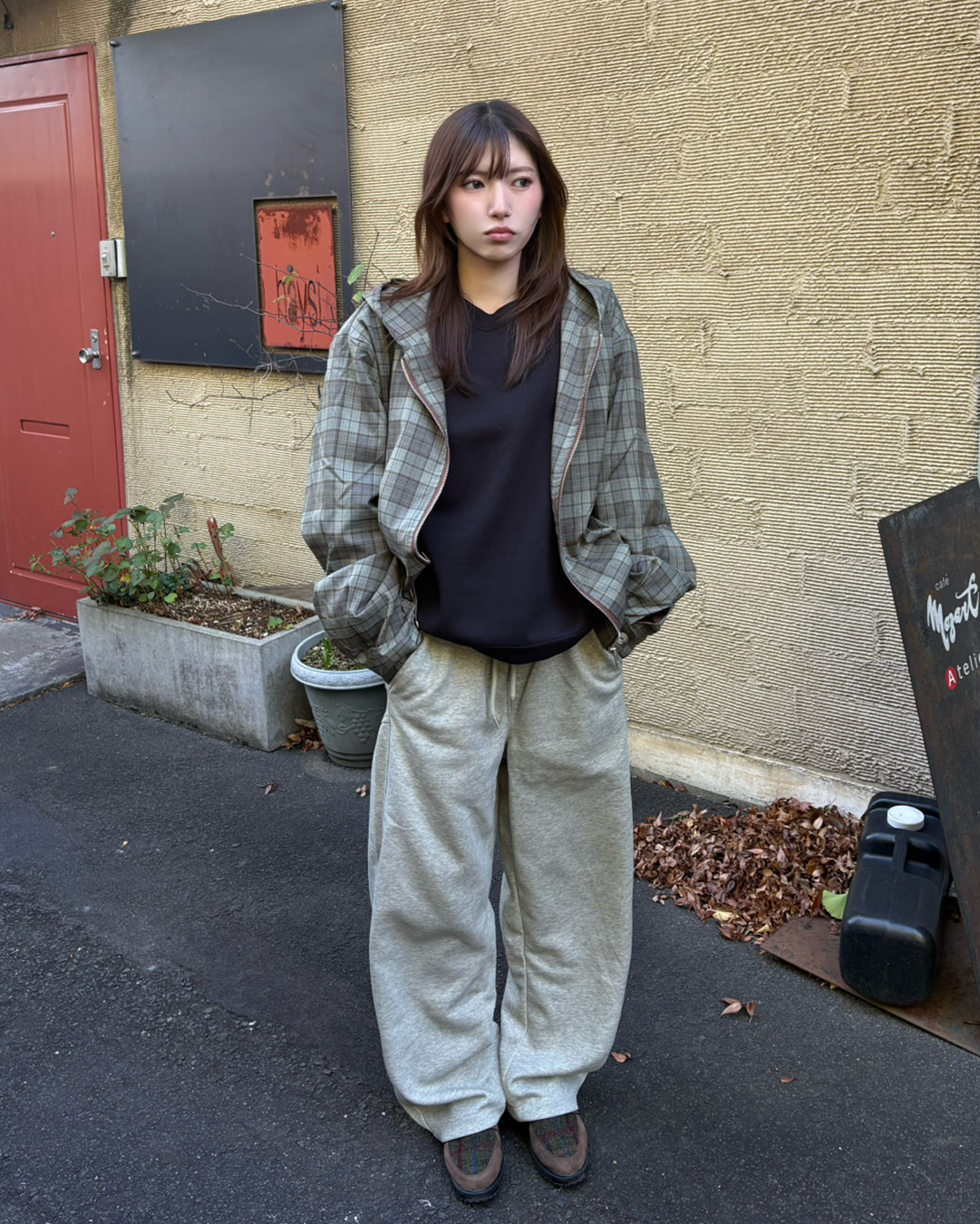 スウェットワイドパンツ IR0103