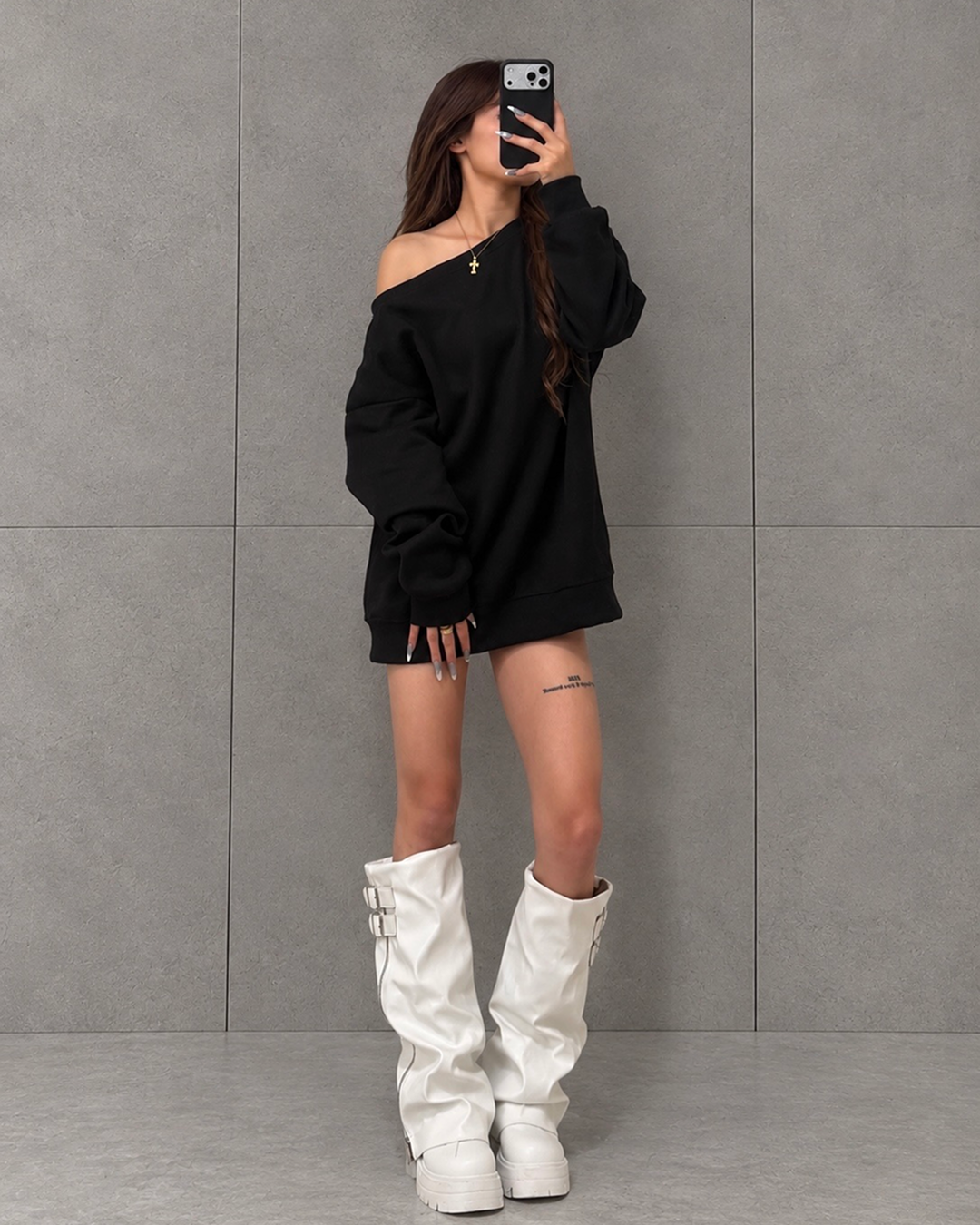 ワンショルオーバースウェット JU0047