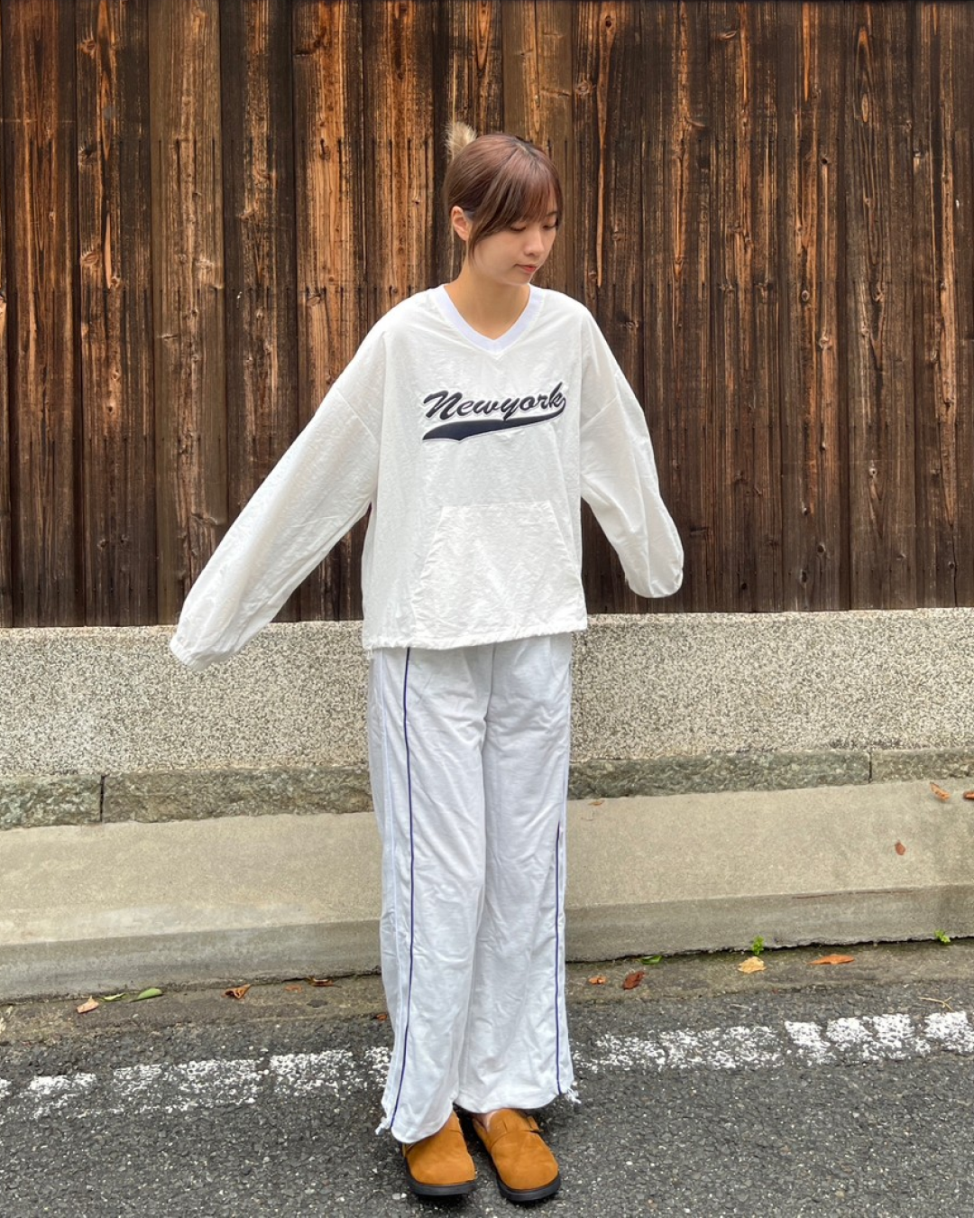 Loose line sweatpants K0007