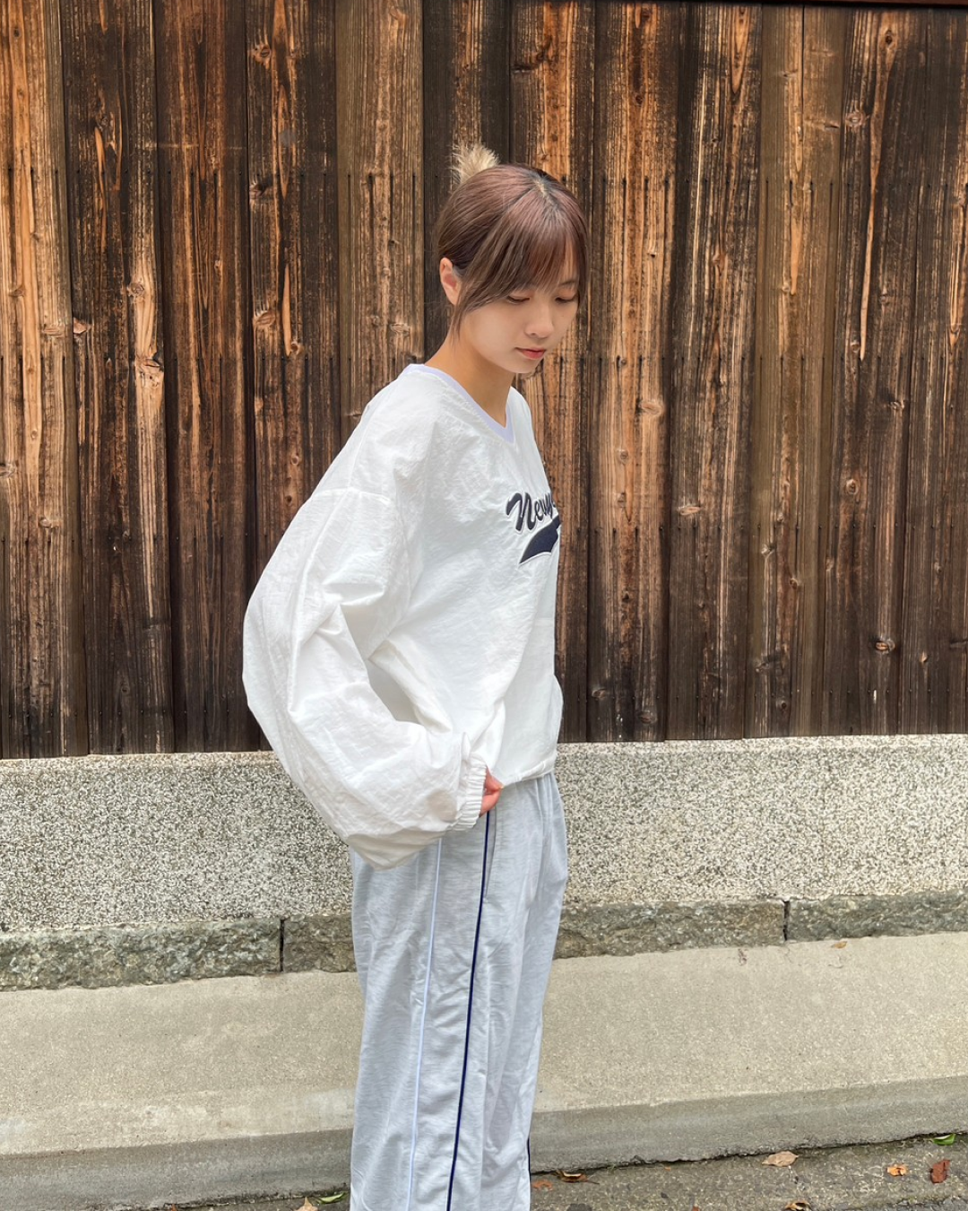 Loose line sweatpants K0007