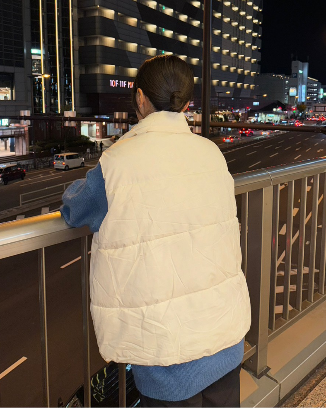 Cotton down vest K0012