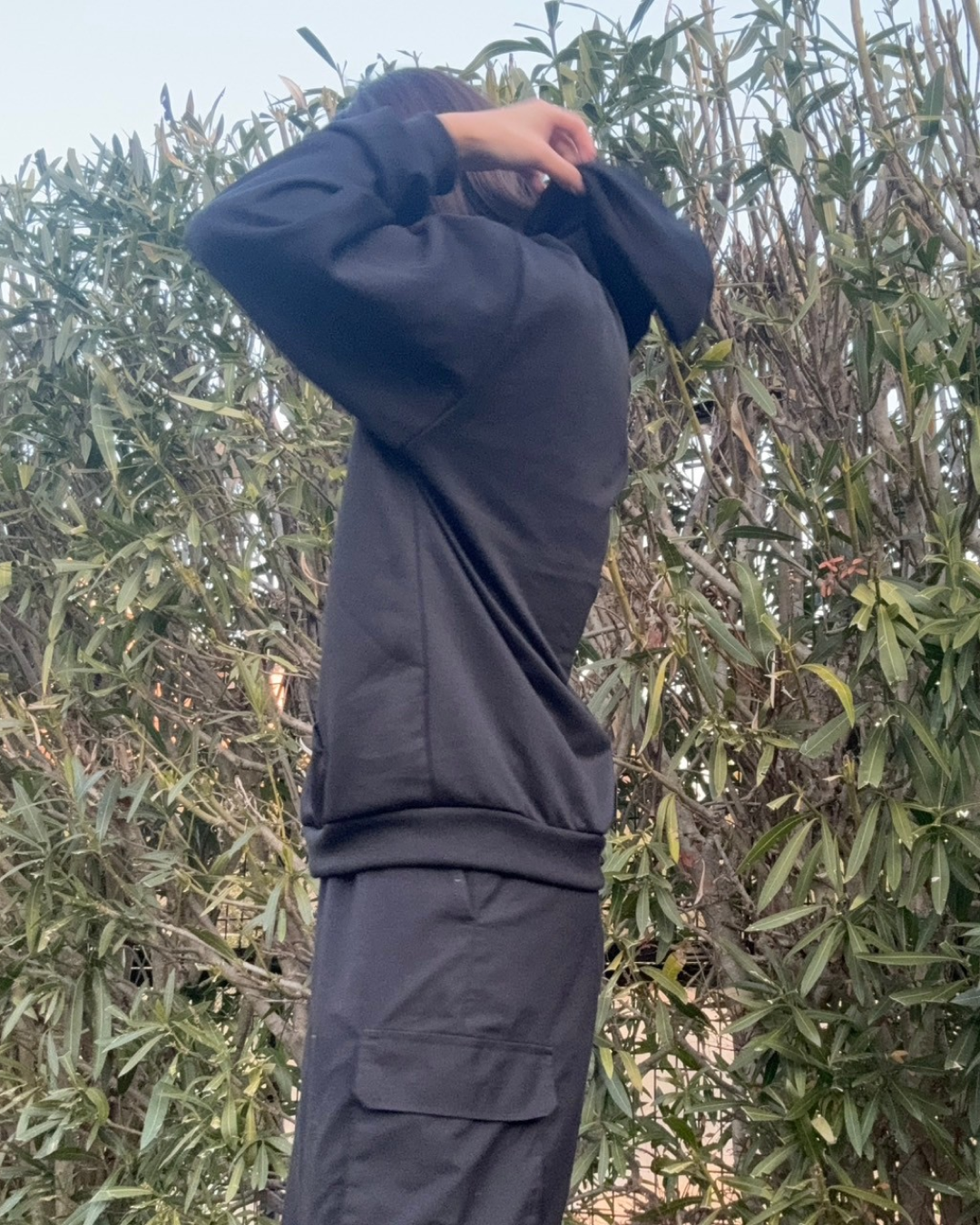 Hooded zip parka K0042