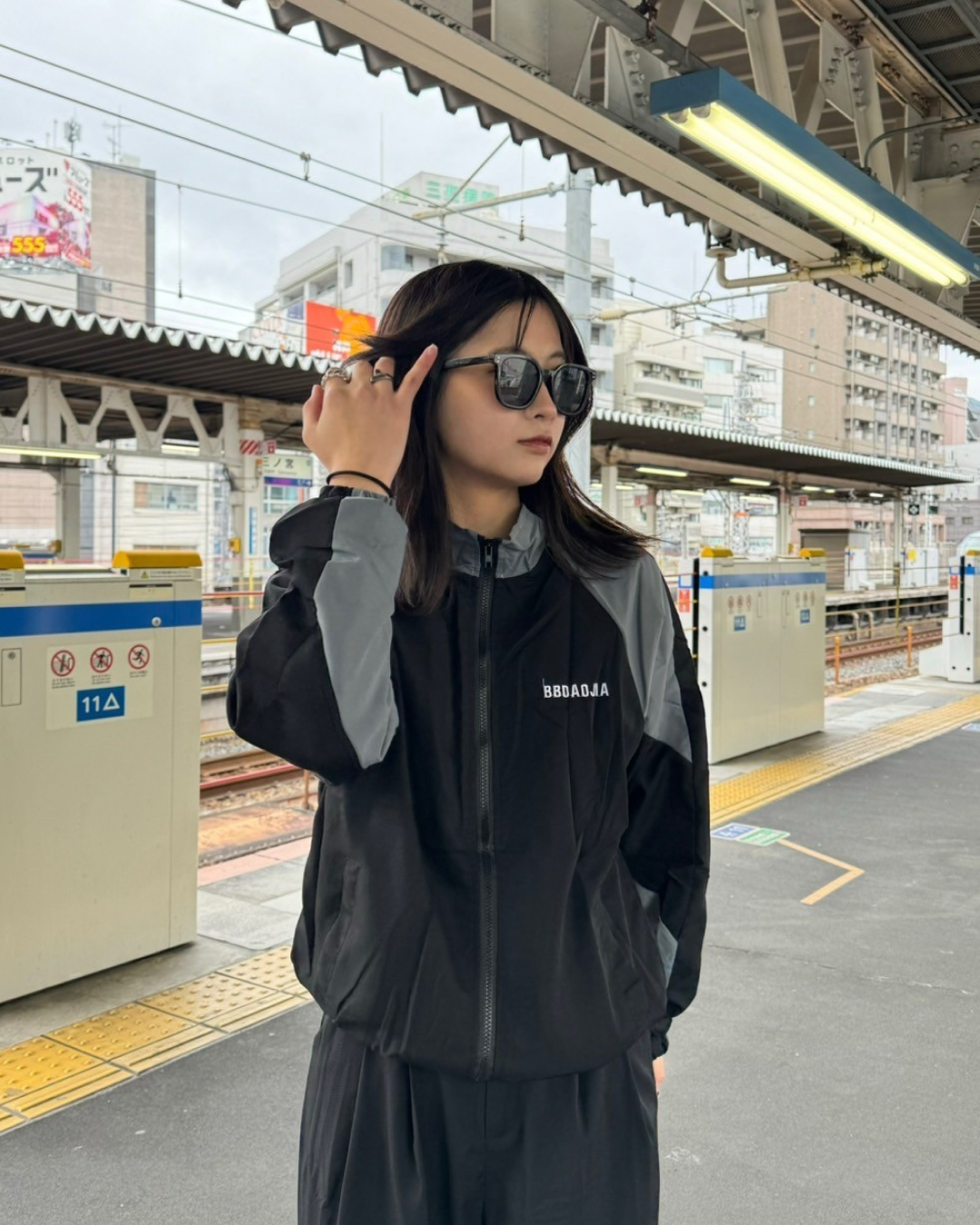 Retro stand-up collar jacket K0041