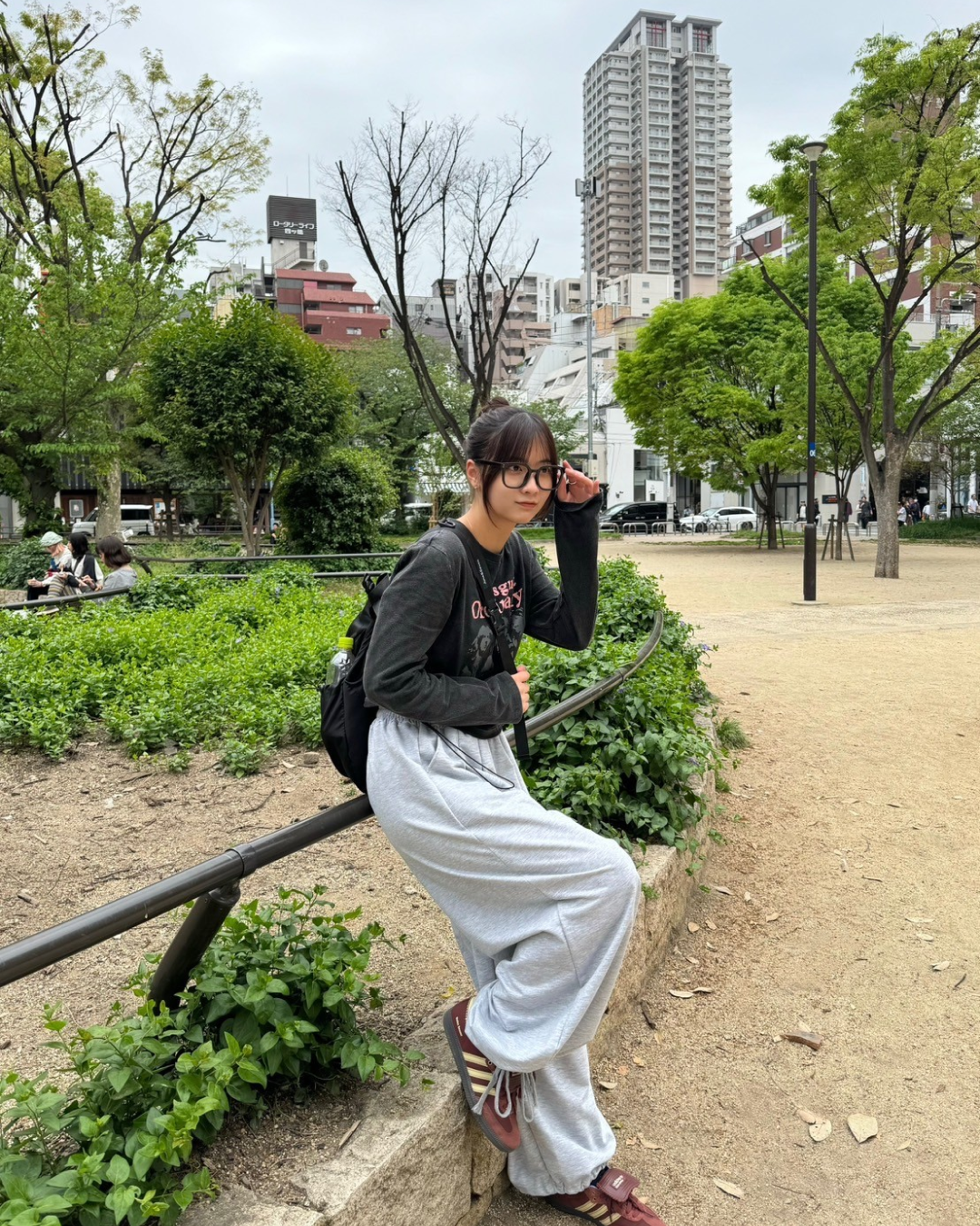 ワイドストリングスウェットパンツ K0059