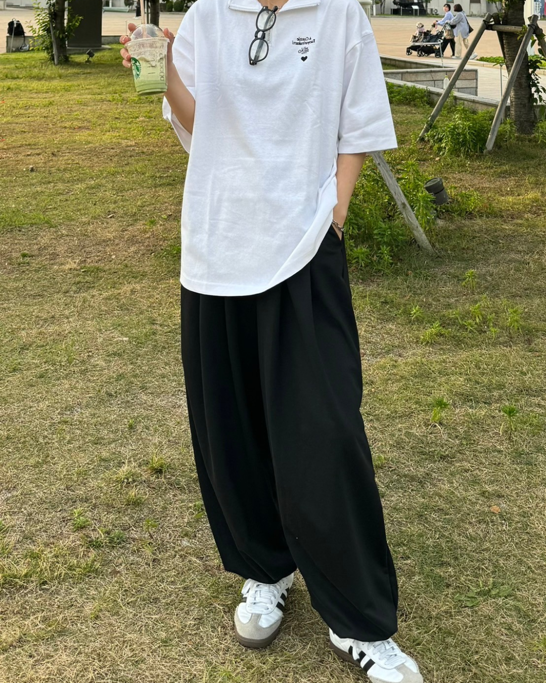 ワイドストリングスウェットパンツ K0059