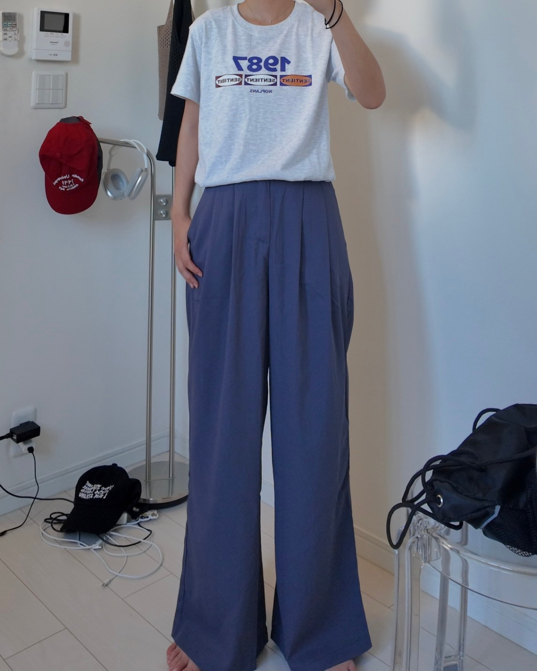 ワイドレッグスラックス K0102