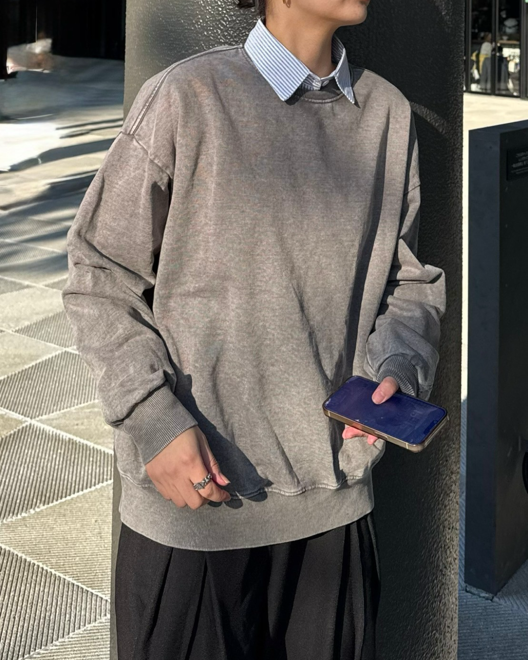 ウォッシュダメージスウェット K0372