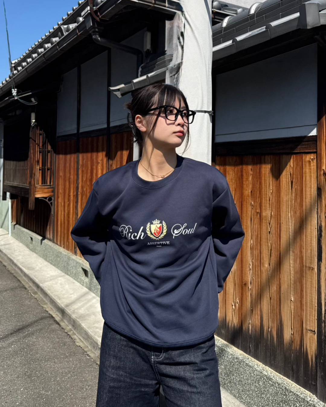 フロントプリントルーズスウェット K0381