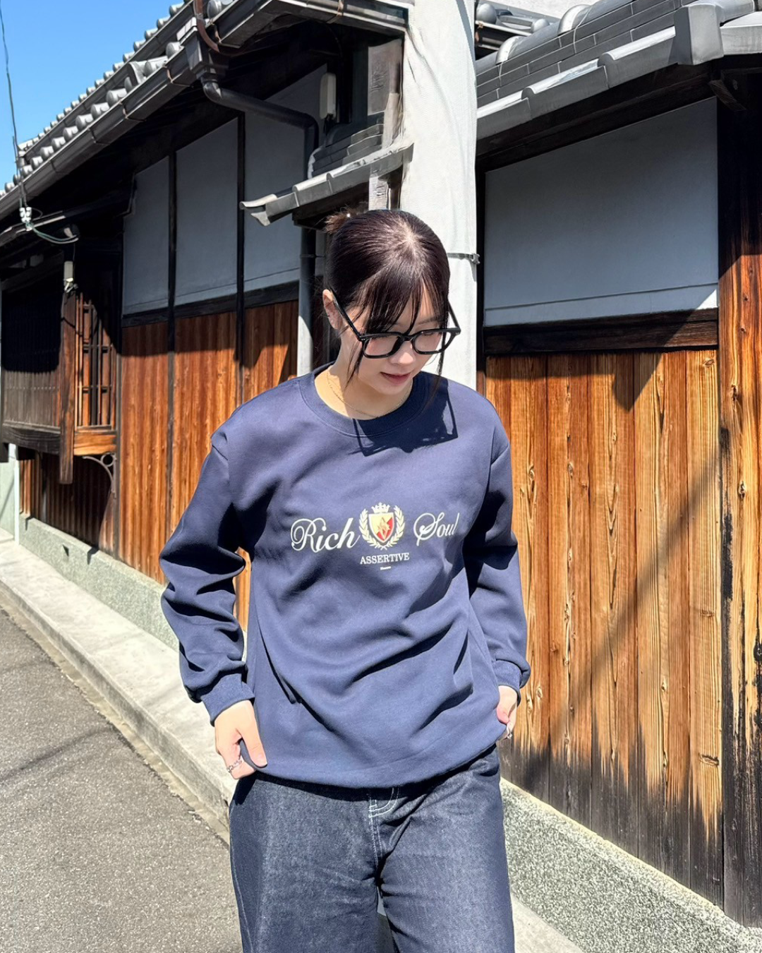 フロントプリントルーズスウェット K0381