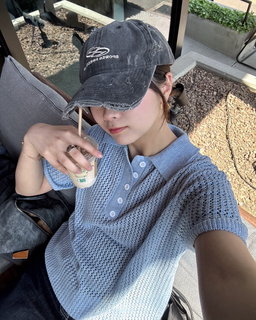 【一部即納】ルーズデザインポロニット K0390