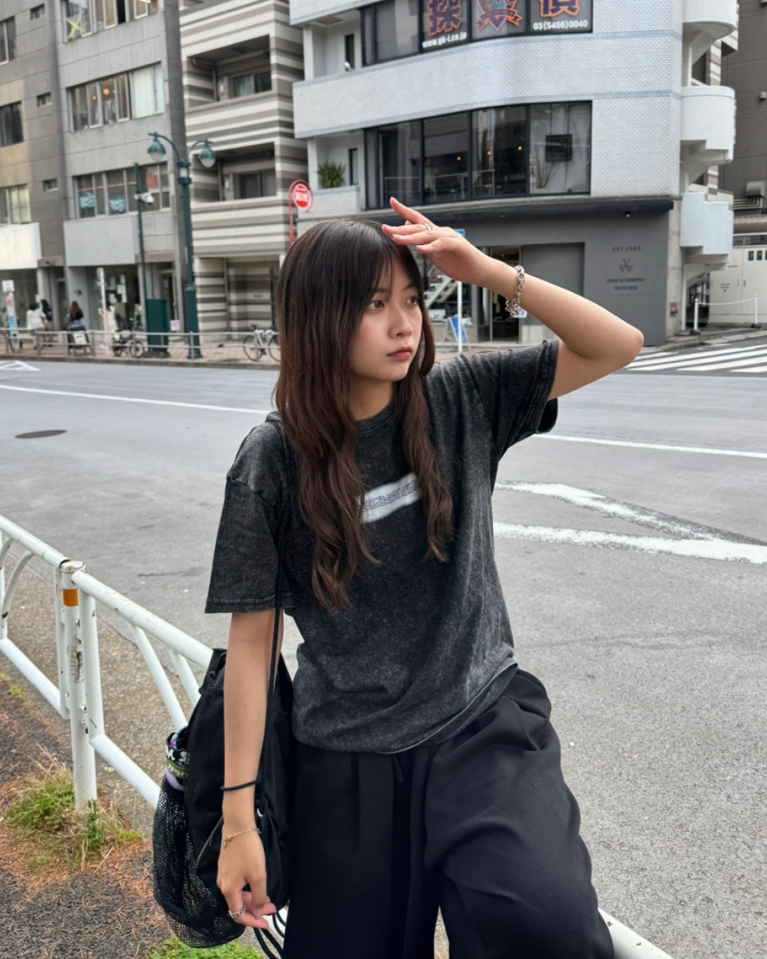 ウォッシュデザインTシャツ K1002