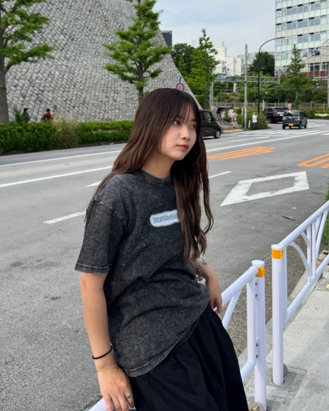 ウォッシュデザインTシャツ K1002