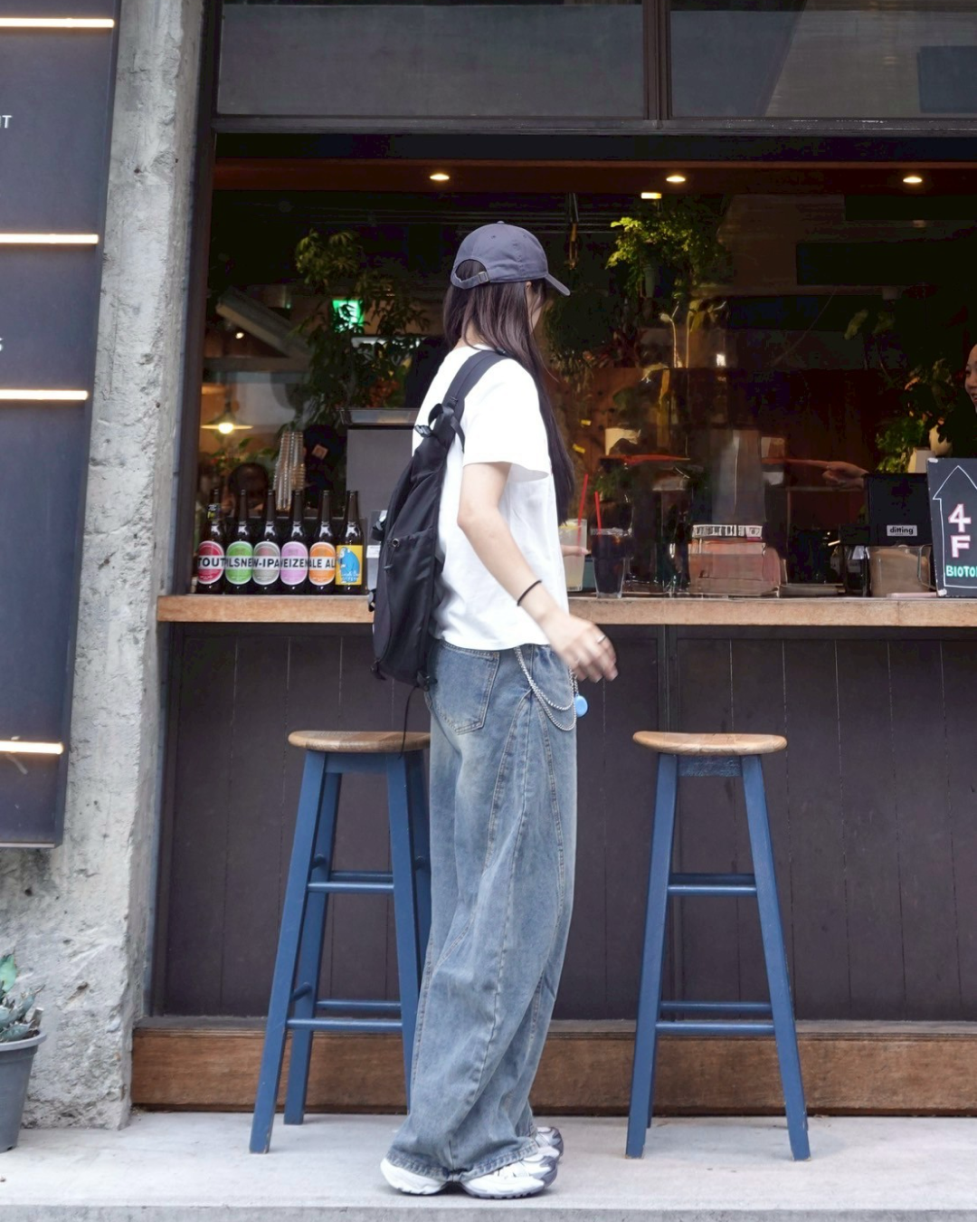 レトロウォッシュワイドレッグパンツ K1042