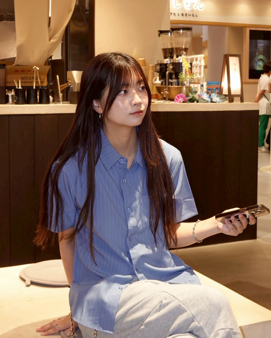 ピンストライプレギュラーシャツ K1072