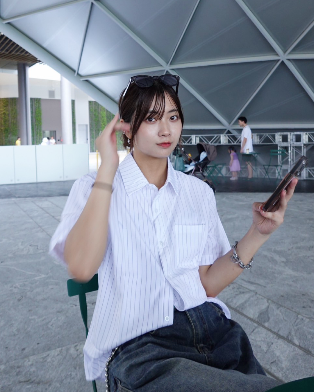 ピンストライプレギュラーシャツ K1072