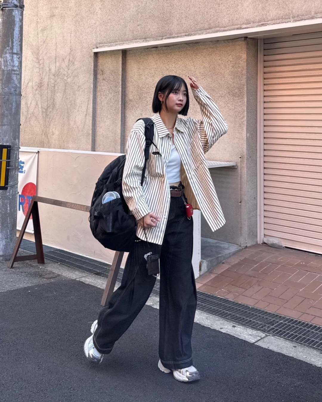ステッチカーブデニムパンツ K1087