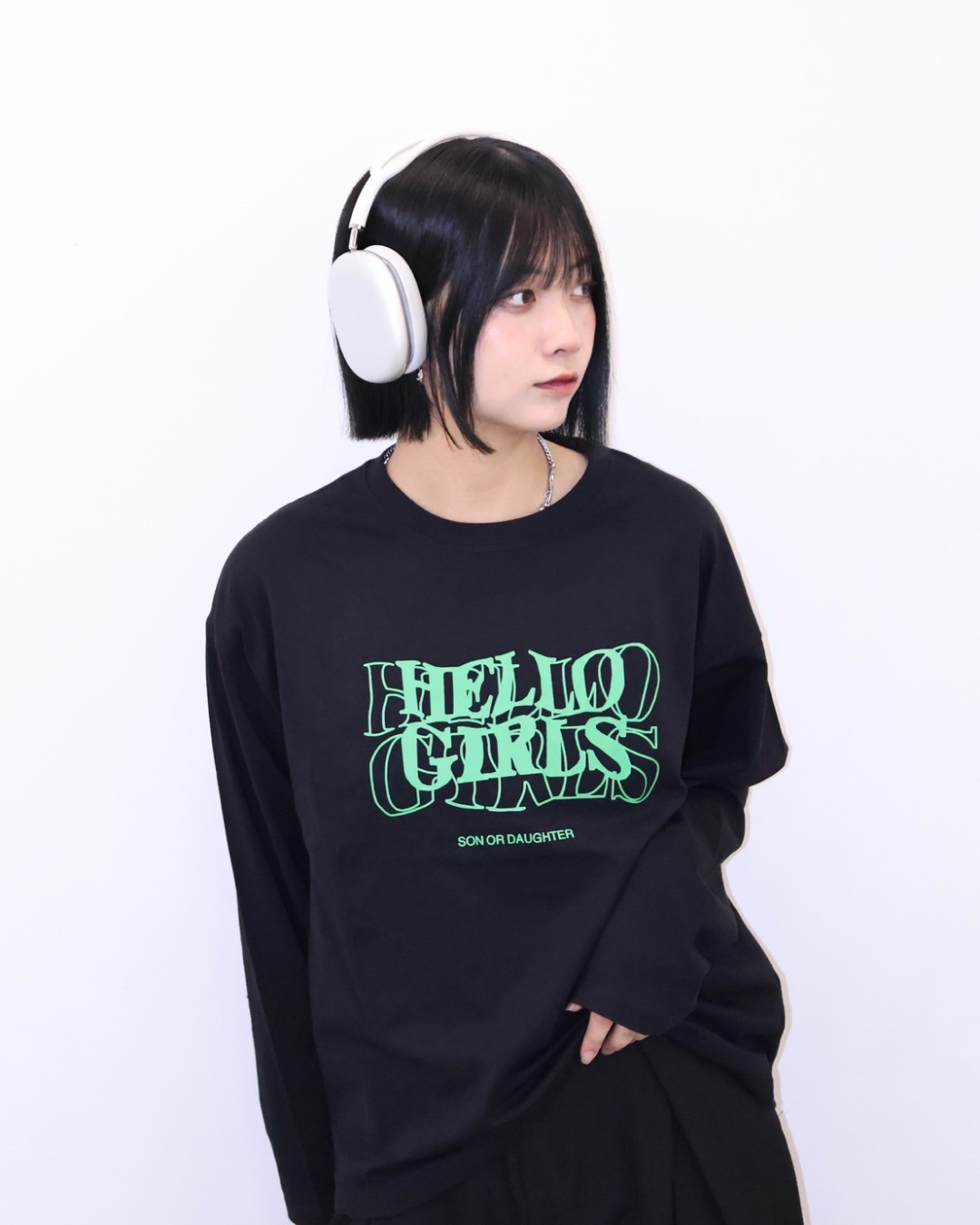 ロゴプリントロングTシャツ K1104