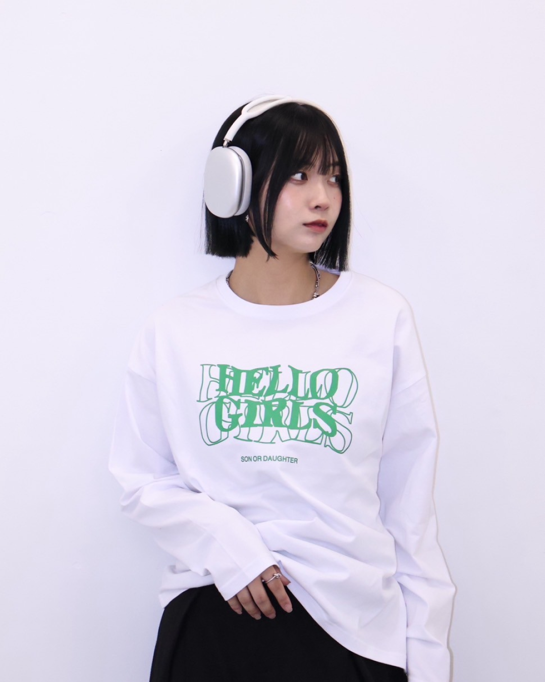 ロゴプリントロングTシャツ K1104
