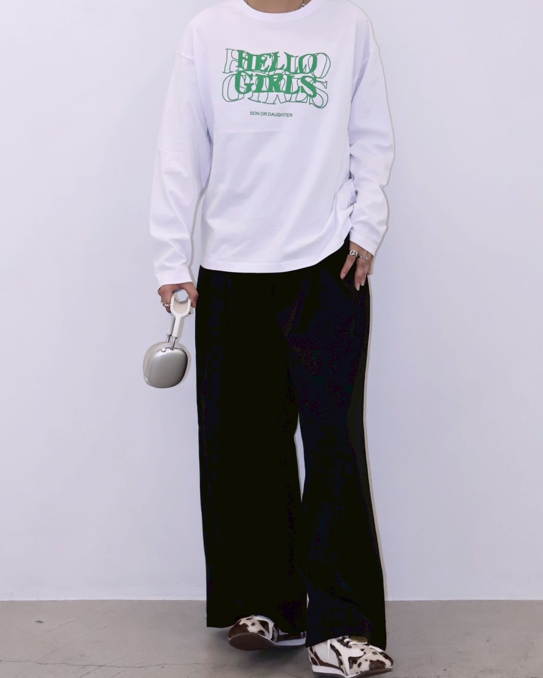 ロゴプリントロングTシャツ K1104