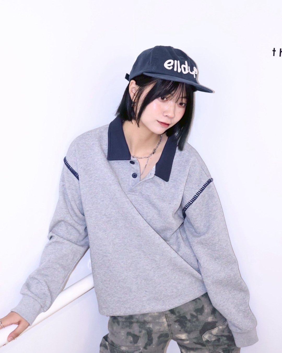 バイカラーステッチスウェット K1107