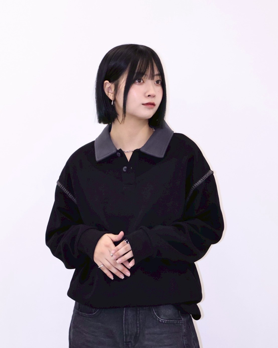 バイカラーステッチスウェット K1107